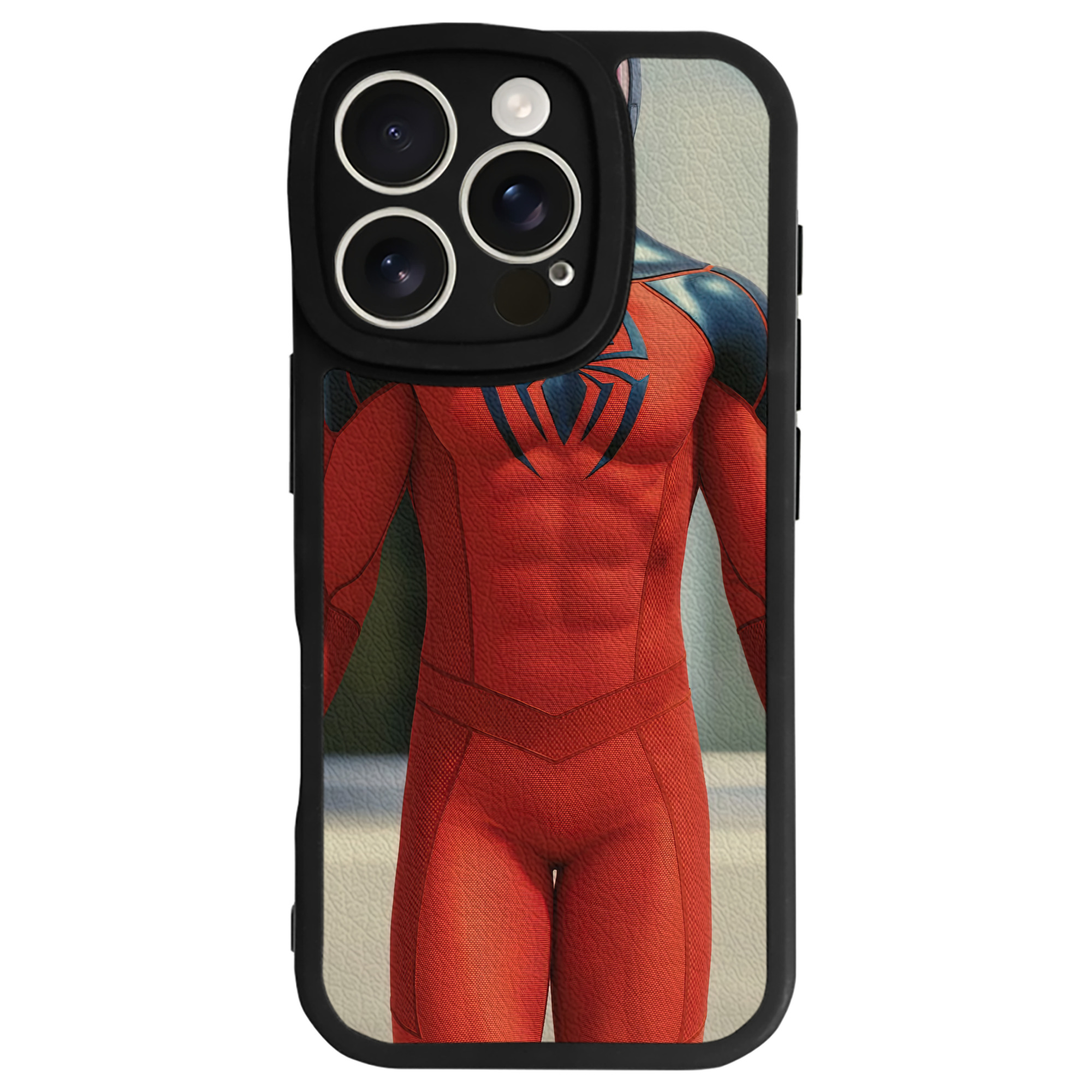 （画像用） Spider Man スパイダーマン 【iPhone 16シリーズ対応】シリコンスマホケース（レザー調） 材質：シリコン
